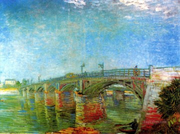 El puente del Sena en Asnieres Vincent van Gogh Paisajes stream Pinturas al óleo